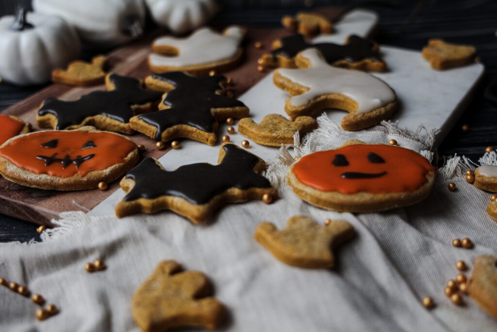 Halloween Kürbis-Kekse