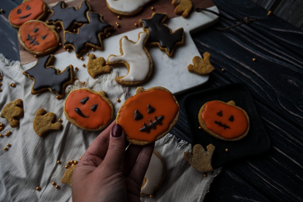 Halloween Kürbis Kekse
